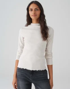 Damen OPUS Shirts^Rippshirt Soninchen Beige Online Bestellen