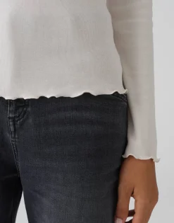 Damen OPUS Shirts^Rippshirt Soninchen Beige Online Bestellen