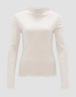 Damen OPUS Shirts^Rippshirt Soninchen Beige Online Bestellen