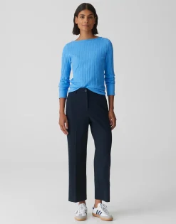 Damen OPUS Shirts^Rippshirt Sovke Blau Online Bestellen