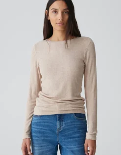 Damen OPUS Shirts^Rippshirt Sulikko Soft Beige Online Bestellen