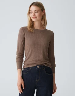 Damen OPUS Shirts^Rippshirt Sulikko Soft Braun Online Bestellen