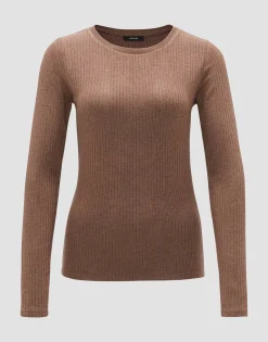Damen OPUS Shirts^Rippshirt Sulikko Soft Braun Online Bestellen