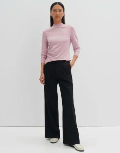 Damen OPUS Basics | Shirts^Rollkragenshirt Karlette Detail Rosé Online Bestellen