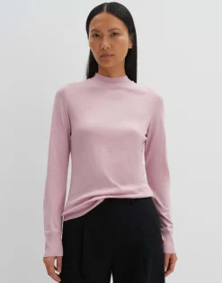 Damen OPUS Basics | Shirts^Rollkragenshirt Karlette Detail Rosé Online Bestellen