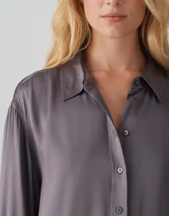 Damen OPUS Blusen^Satinbluse Fenzy Grau Online Bestellen