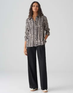 Damen OPUS Blusen^Satinbluse Fosmo Braun Online Bestellen