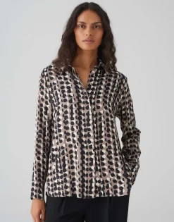 Damen OPUS Blusen^Satinbluse Fosmo Braun Online Bestellen