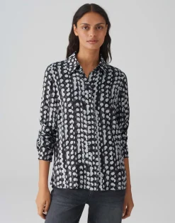 Damen OPUS Blusen^Satinbluse Fosmo Schwarz Online Bestellen