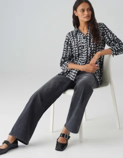 Damen OPUS Blusen^Satinbluse Fosmo Schwarz Online Bestellen