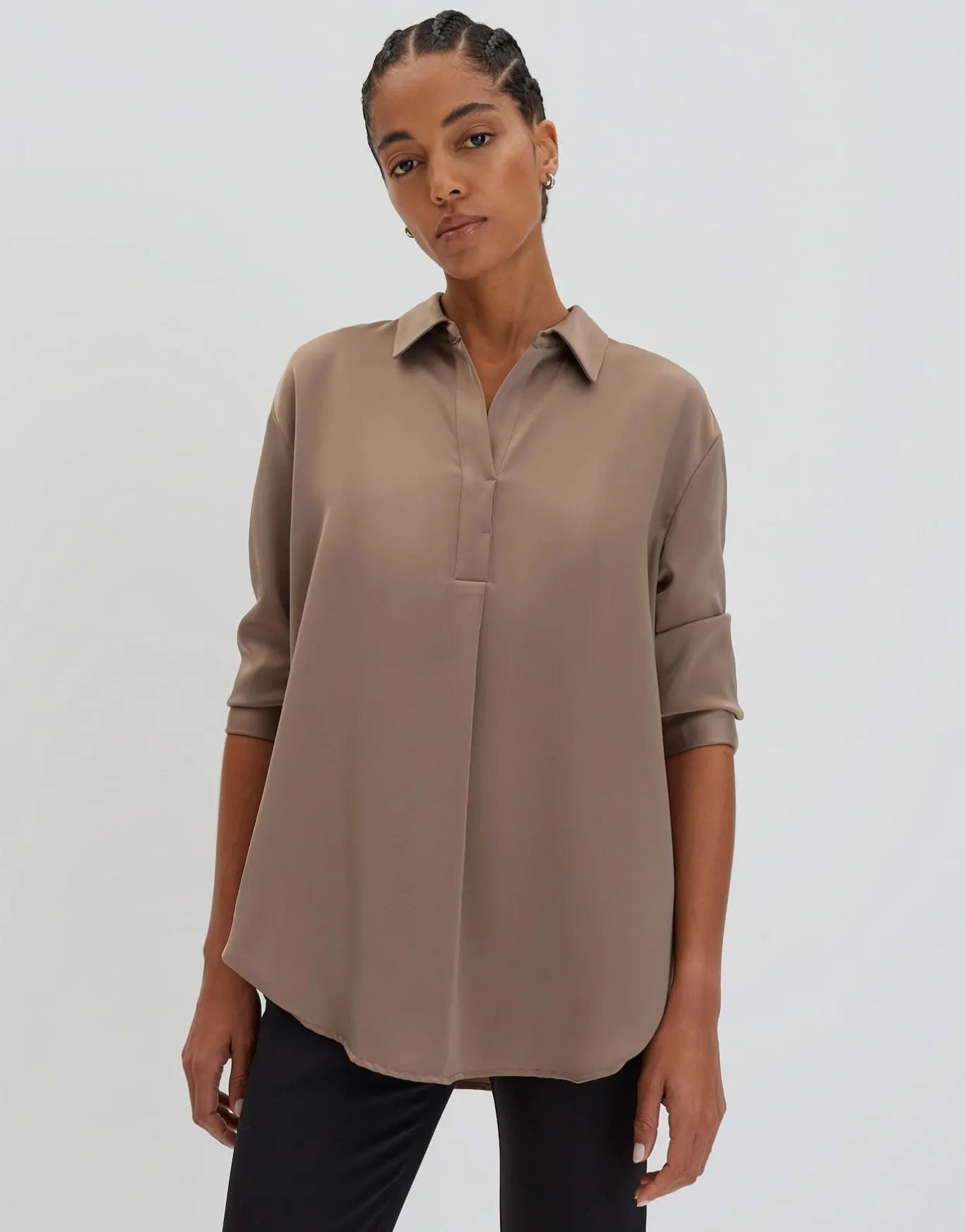 Damen OPUS Blusen^Satinbluse Zanza Beige Online Bestellen