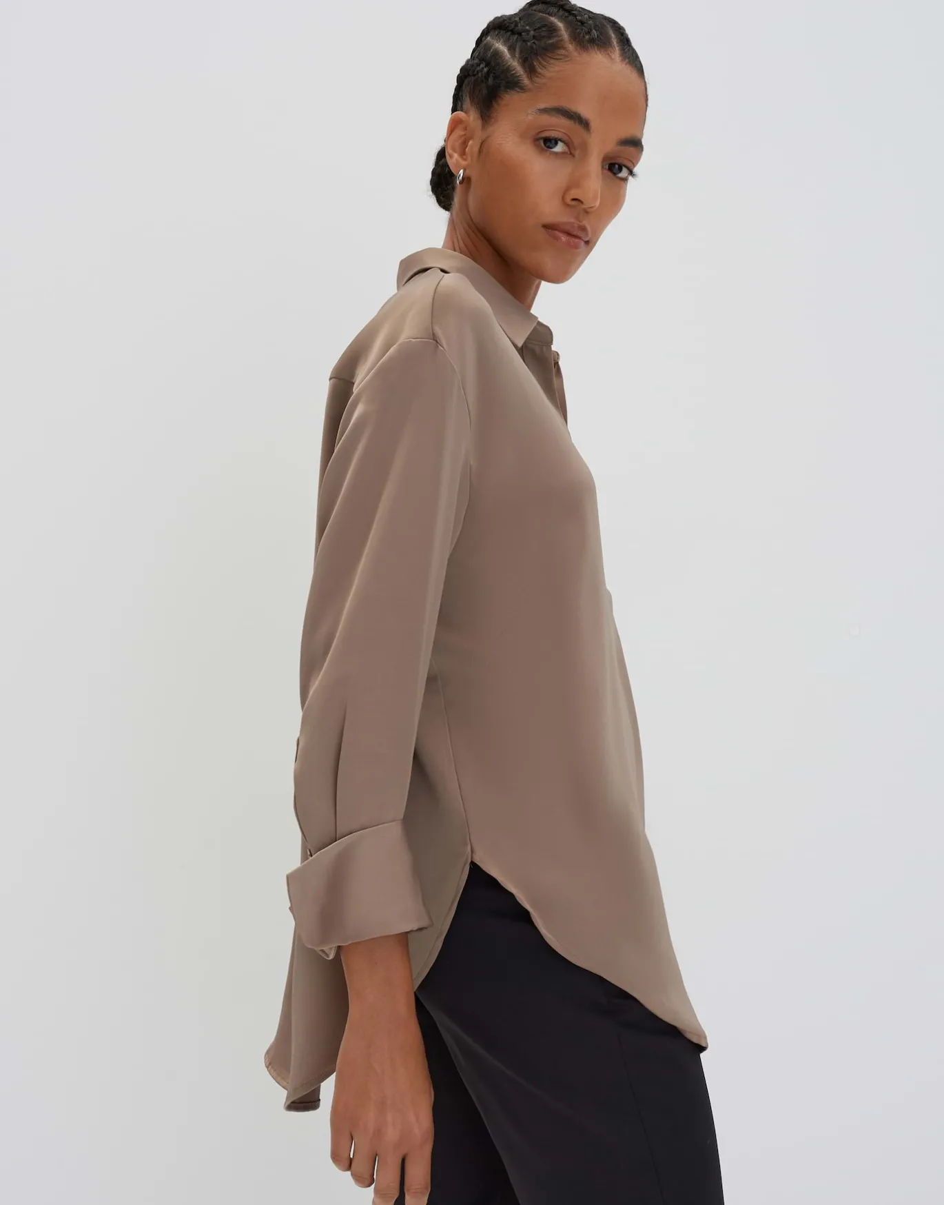 Damen OPUS Blusen^Satinbluse Zanza Beige Online Bestellen