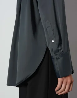 Damen OPUS Blusen^Satinbluse Zanza Grau Online Bestellen