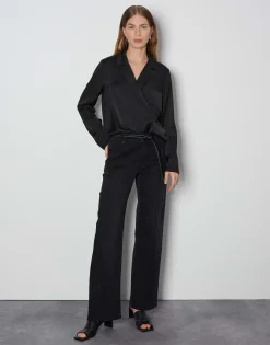 Damen OPUS Blusen^Satinbluse Zariana Schwarz Online Bestellen