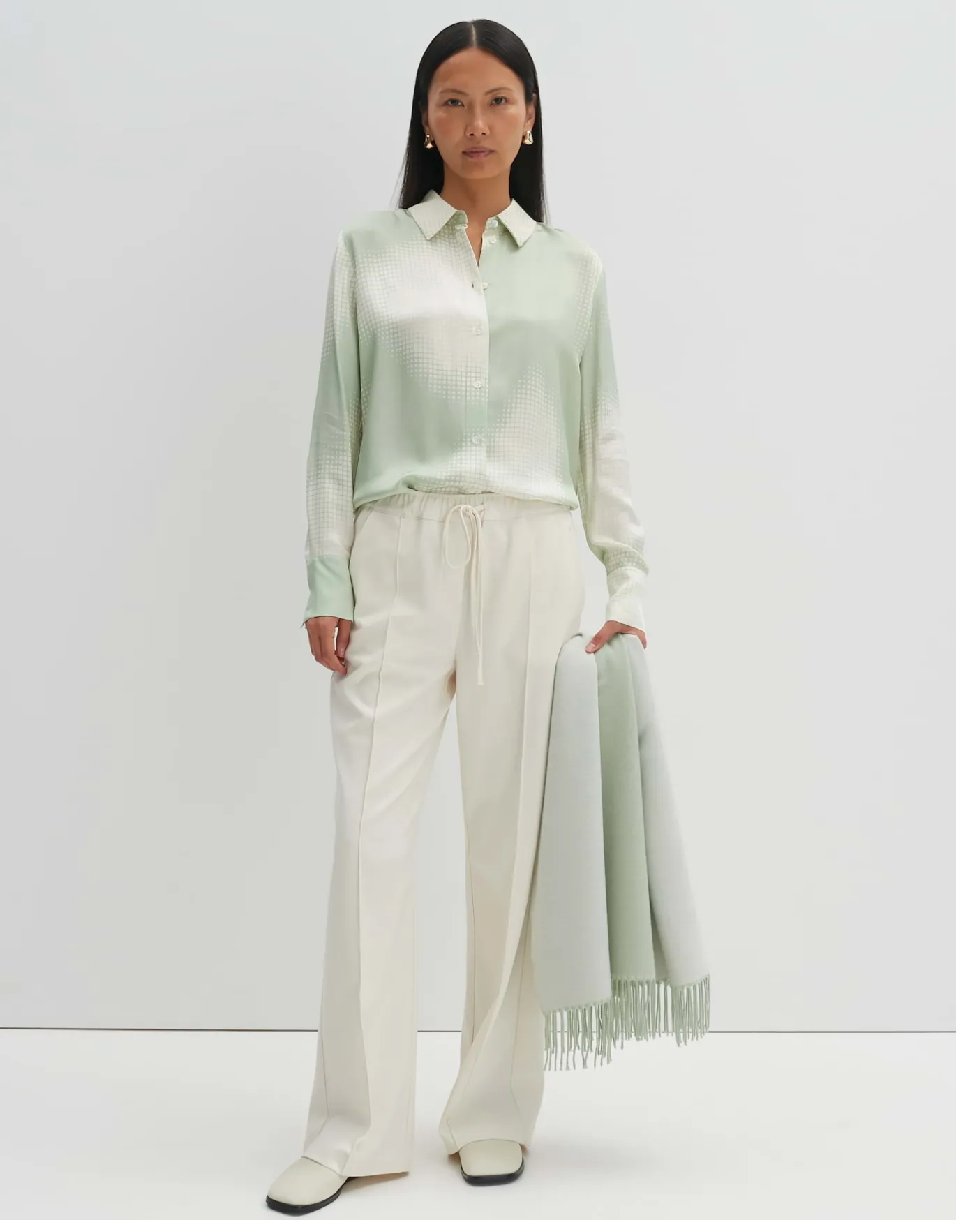Damen OPUS Blusen^Satinbluse Zisakia Grün Online Bestellen