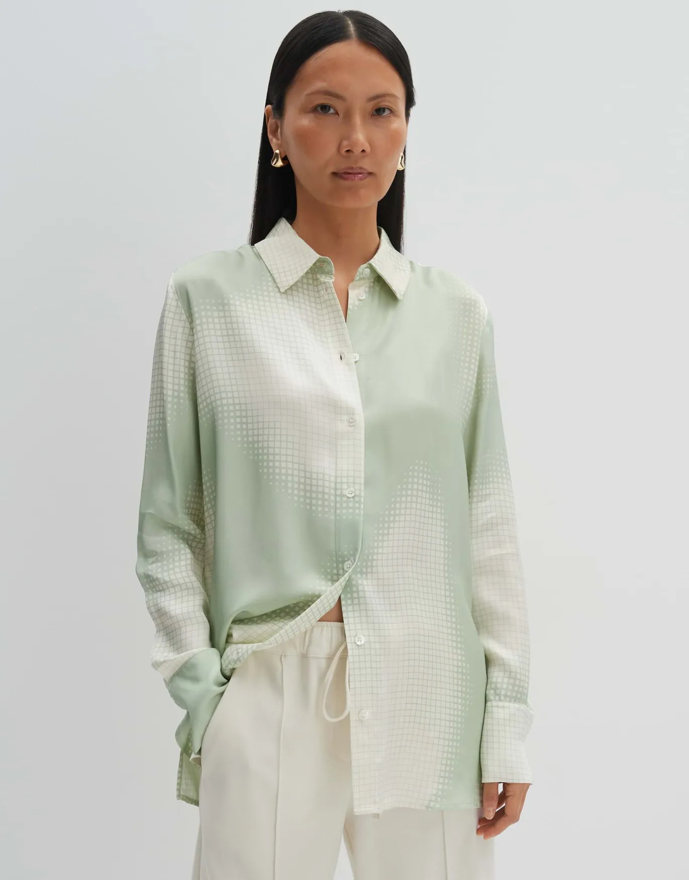 Damen OPUS Blusen^Satinbluse Zisakia Grün Online Bestellen