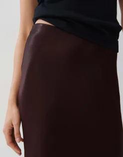 Damen OPUS Röcke^Satinrock Odini Uni Lila Online Bestellen