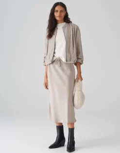 Damen OPUS Röcke^Satinrock Rawi Braun Online Bestellen