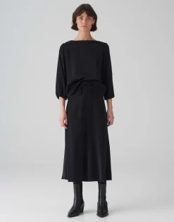 Damen OPUS Röcke^Satinrock Rawi Schwarz Online Bestellen