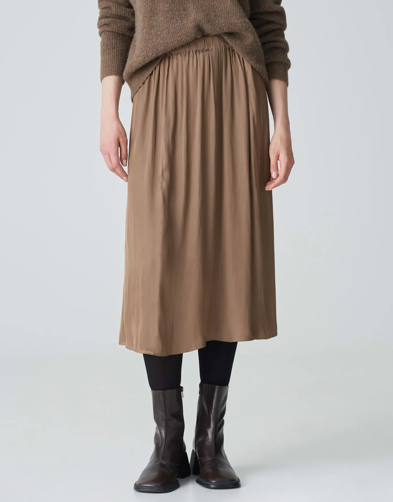 Damen OPUS Röcke^Satinrock Rinkelle Braun Online Bestellen