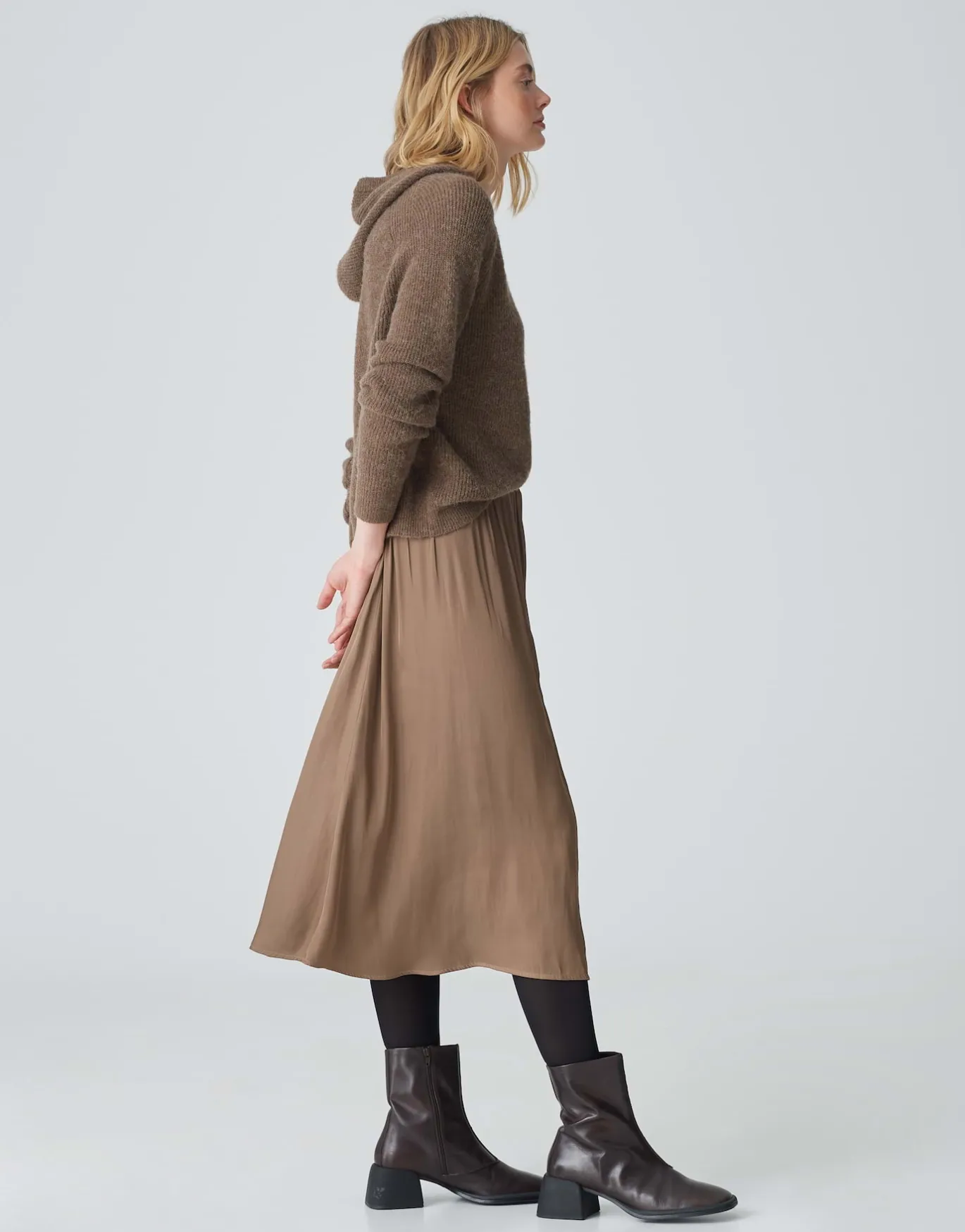 Damen OPUS Röcke^Satinrock Rinkelle Braun Online Bestellen