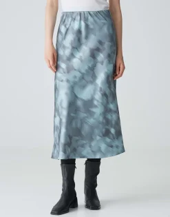 Damen OPUS Röcke^Satinrock Runaba Blau Online Bestellen