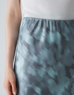 Damen OPUS Röcke^Satinrock Runaba Blau Online Bestellen