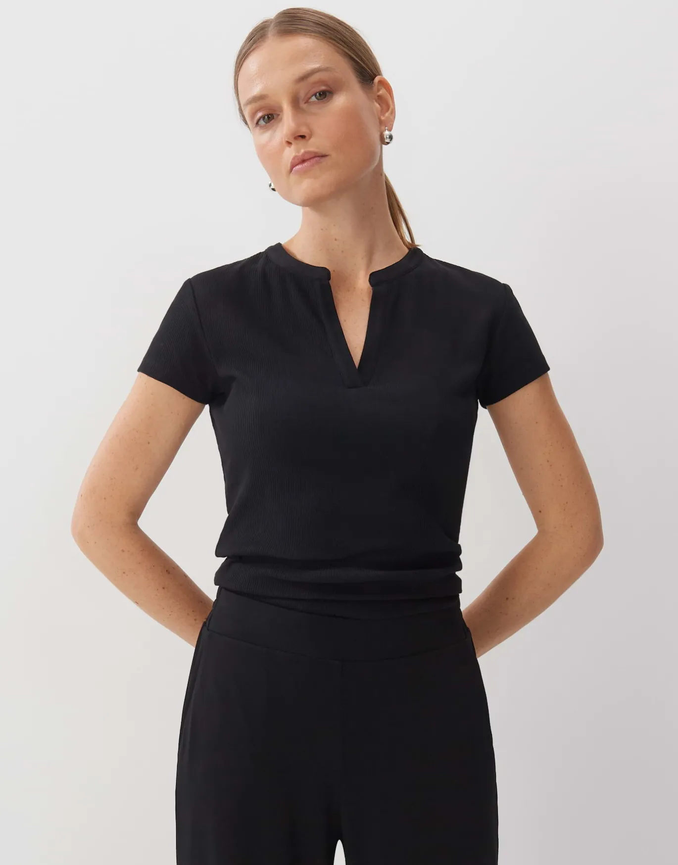 Damen OPUS Basics | Shirts^Shirt Kleoh Detail Schwarz Online Bestellen
