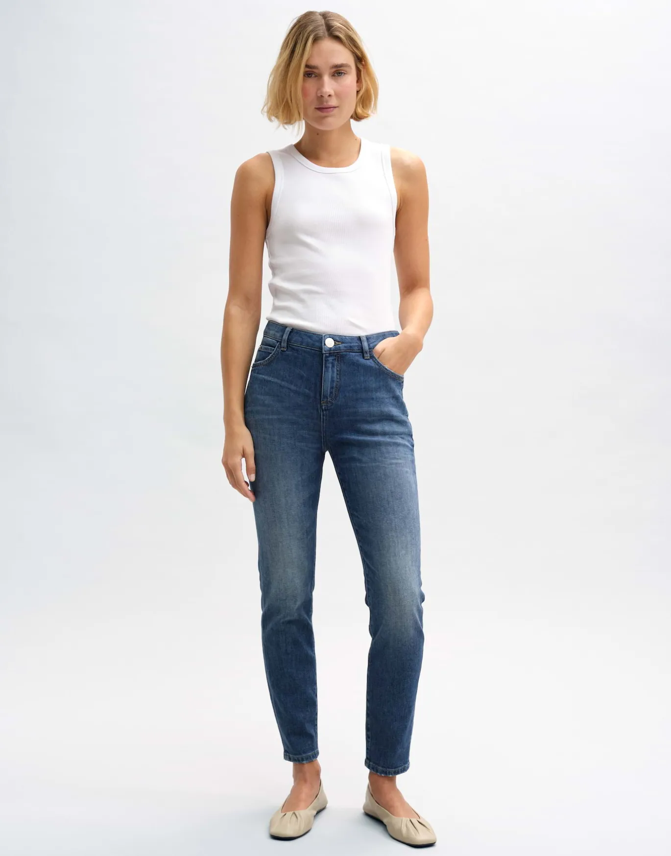 Damen OPUS Jeans^Slim Jeans Evita Blau Online Bestellen