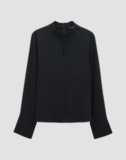 Damen OPUS Blusen^Stehkragenbluse Zeuna Schwarz Online Bestellen