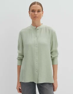 Damen OPUS Blusen^Stehkragenbluse Ziano Grün Online Bestellen