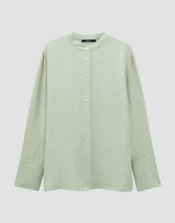 Damen OPUS Blusen^Stehkragenbluse Ziano Grün Online Bestellen