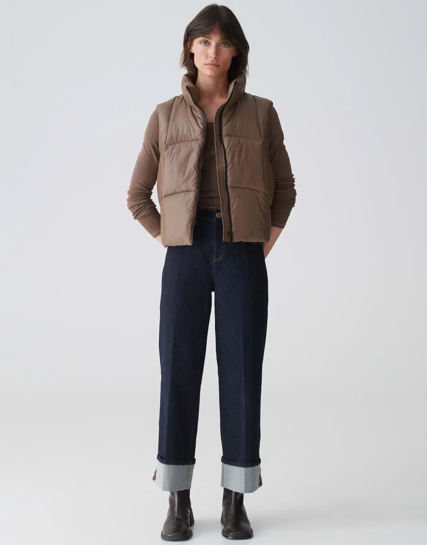 Damen OPUS Jacken / Mäntel | Blazer / Westen^Steppweste Woertel Braun Online Bestellen