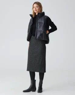 Damen OPUS Jacken / Mäntel | Blazer / Westen^Steppweste Woertel Schwarz Online Bestellen