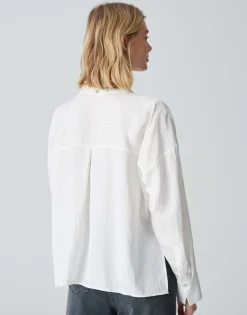 Damen OPUS Blusen^Streifenbluse Fredi Weiß Online Bestellen