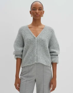 Damen OPUS Strick^Strickjacke Timaria Grau Online Bestellen