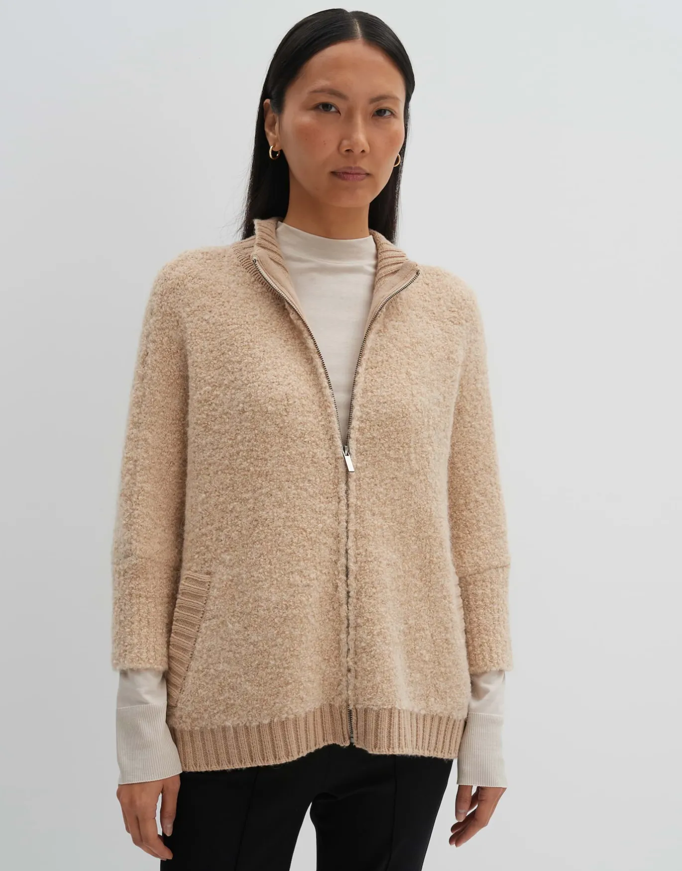 Damen OPUS Strick^Strickjacke Touclee Detail Beige Online Bestellen