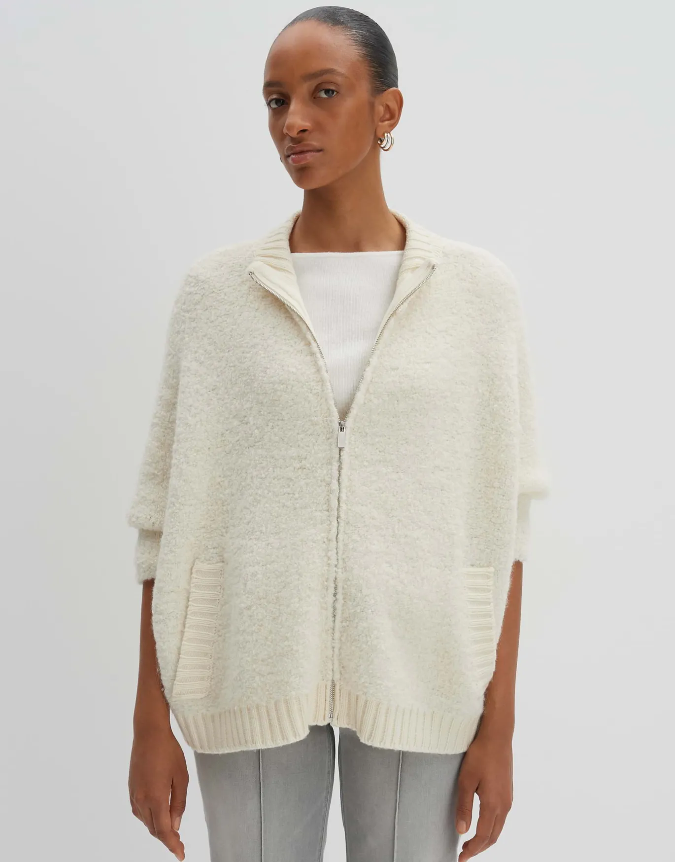 Damen OPUS Strick^Strickjacke Touclee Detail Weiß Online Bestellen