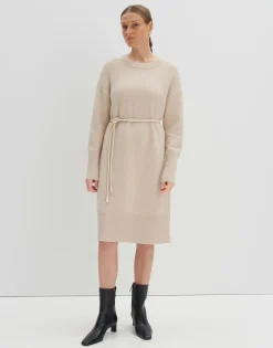 Damen OPUS Strick | Kleider^Strickkleid Qiola Beige Online Bestellen