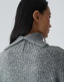 Damen OPUS Strick^Strickkleid Wakona Grau Online Bestellen