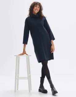Damen OPUS Kleider^Strickkleid Wingela Blau Online Bestellen