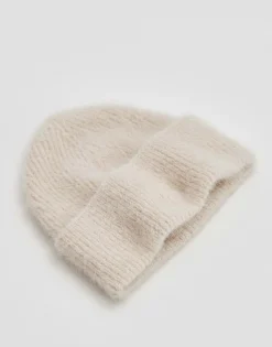 Damen OPUS Accessoires^Strickmütze Beky Fluffy Beige Online Bestellen