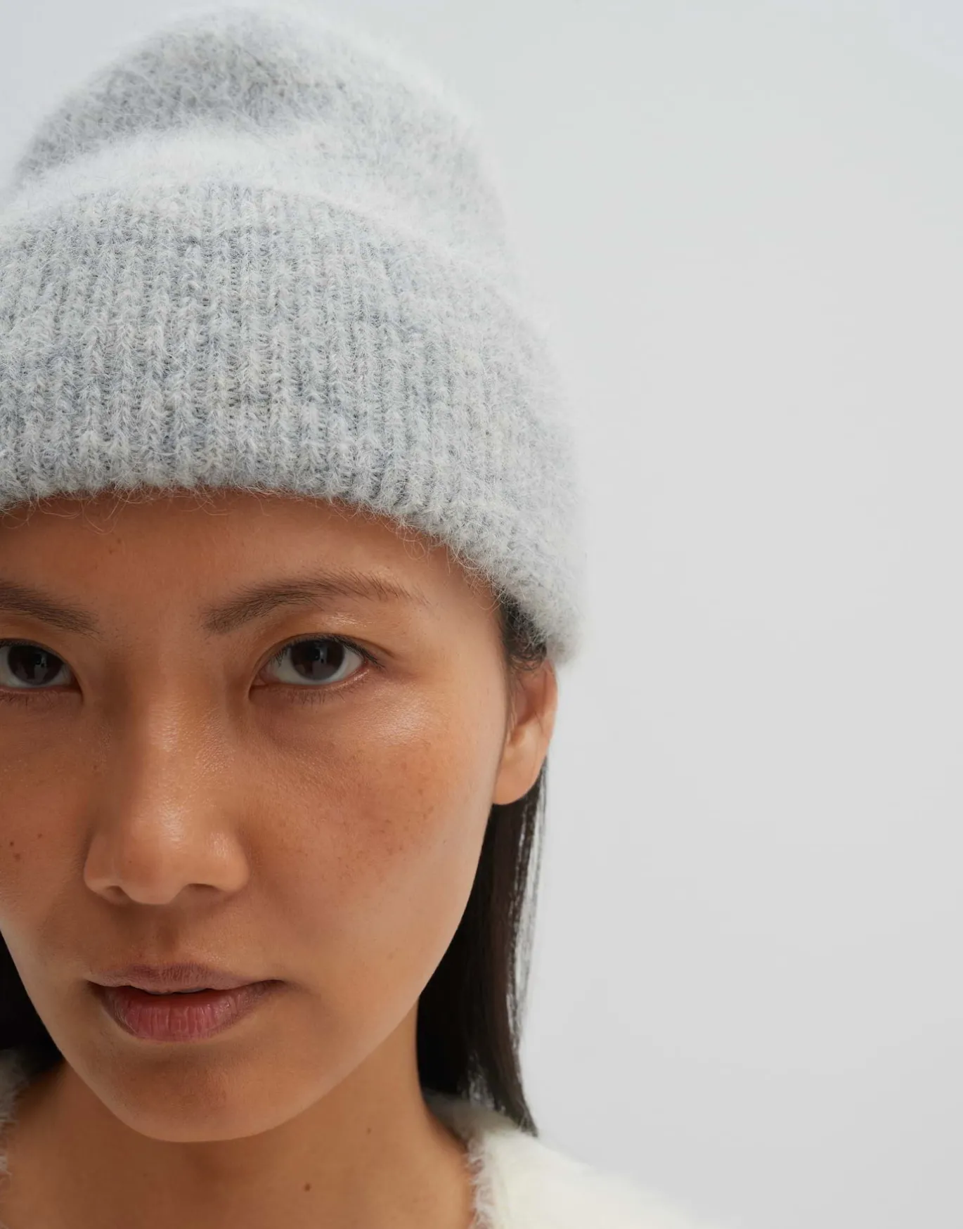 Damen OPUS Accessoires^Strickmütze Beky Fluffy Grau Online Bestellen