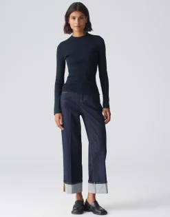 Damen OPUS Strick^Strickpullover Peffo Blau Online Bestellen