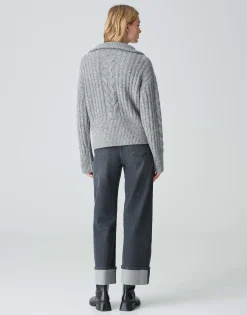 Damen OPUS Strick^Strickpullover Popfy Grau Online Bestellen