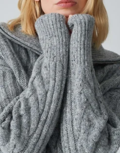 Damen OPUS Strick^Strickpullover Popfy Grau Online Bestellen