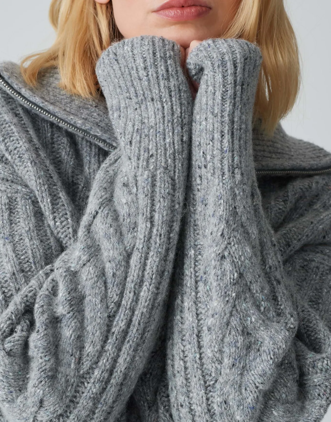 Damen OPUS Strick^Strickpullover Popfy Grau Online Bestellen