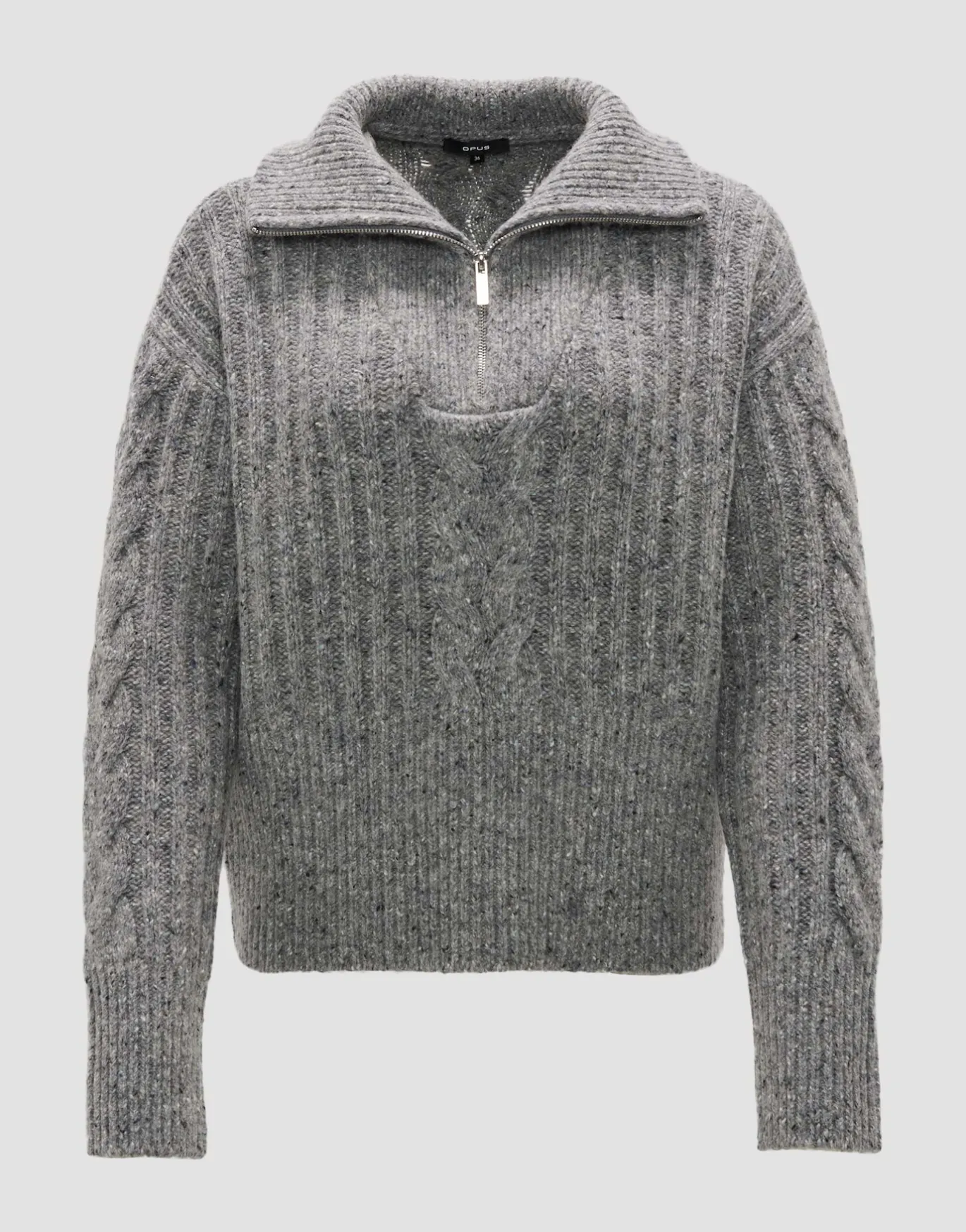 Damen OPUS Strick^Strickpullover Popfy Grau Online Bestellen