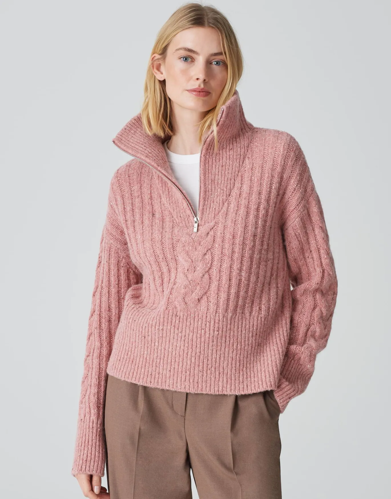 Damen OPUS Strick^Strickpullover Popfy Rosé Online Bestellen