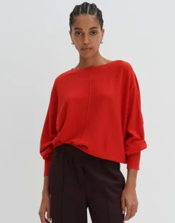 Damen OPUS Strick^Strickpullover Taliya Detail Rot Online Bestellen